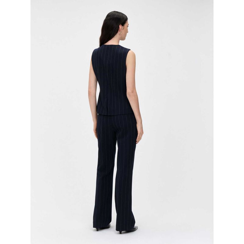Veronika Maine Pinstripe Spliced Waistcoat image number 1